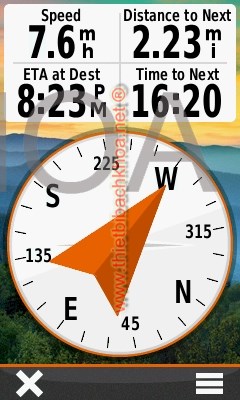 GARMIN Oregon 600 series - Compass